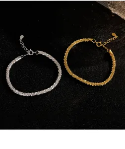 Elegantes Sterlingsilber Sternenhimmel Armband, glänzendes italienisches Handwerk.