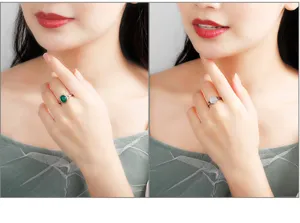 S925 Sterlingsilber ovale grüne und weiße Achat Jade Ringe für Damen Vintage Stil Schmuck.