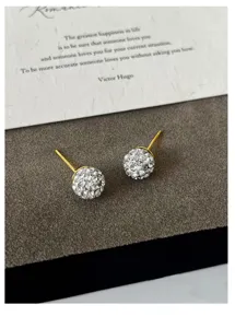 Glitzernde Kristallkugel Ohrstecker mit Sterlingsilber Nadel für elegante Damen Mode.