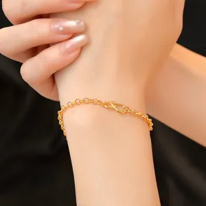 minimalistisch vergoldete O-Ketten Armband elegante Handgelenk Schmuck vielseitig tragbar