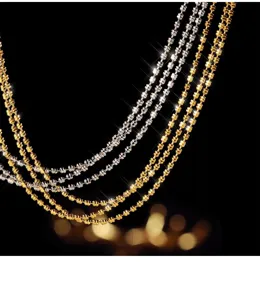 Stupenda collana di perle doppio flash artigianato italiano catena argento S925 dettaglio
