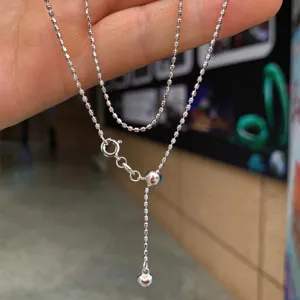 Collana di perle in argento S925 a doppio strato con ciondolo a cuore regolabile gioielli donna
