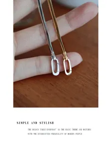 S925 Sterling Silber weiche Schlangenkette Detailansicht mit doppelter Farbe und Universalverschluss.