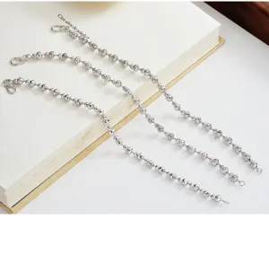 S925 Sterling Silber Kürbis Perlen Armband, glänzender mehrsträngiger Schmuck für Damen.