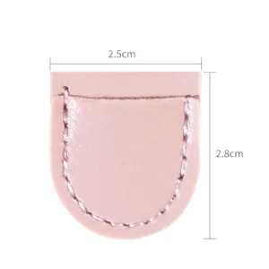 Mini pink leather scissor cover protective storage pouch portable pocket tool sleeve 2.5x2.8cm
