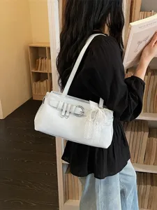Sac à épaule chic et élégant pour femme, sac à main tendance quotidien avec boucle.