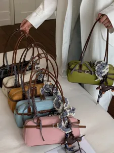 Color-blocking Boston handbag stylish large capacity shoulder underarm bag for women daily