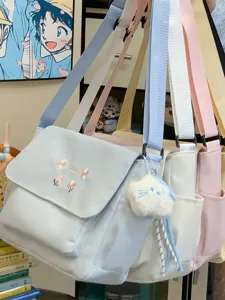 Canvas messenger bag set, multi-color casual crossbody shoulder bag for women daily commute.