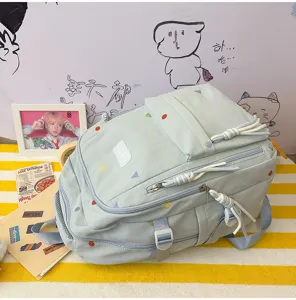 Schueler Rucksack Grosse Kapazitaet Freizeit Schultasche hellblau taeglicher Pendler Beutel
