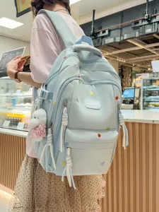 Große Kapazität lässige Schüler Schultasche für Reise und tägliches Pendeln in hellblau