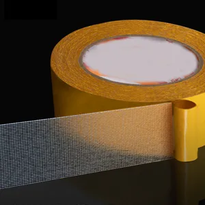 Heavy duty double sided mesh tape high viscosity clear cloth tape for carpets and floor mats