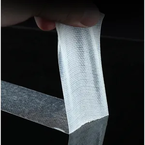 Strong mesh double-sided tape transparent fiber high viscosity adhesive tape for carpets