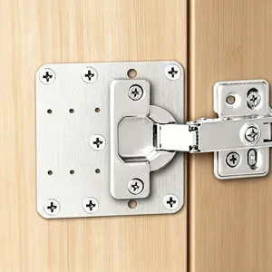 Edelstahl Schrank Scharnier Reparatur Platte Tür Befestigung Halterung Mit Schrauben Möbel Hardware Reparatur Teile