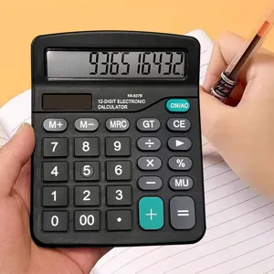 Calculadora electrónica de escritorio de 12 dígitos con pantalla grande para oficina.