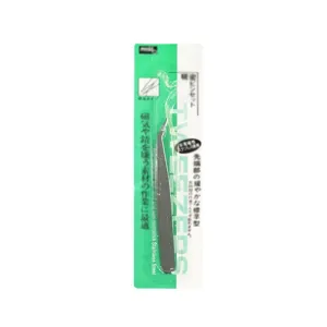 Pinza de precisión curvada de acero inoxidable para nail art pedrería y trabajos detallados.