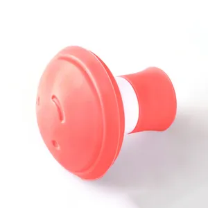 Facial massager and jaw exercise tool for women, pink mushroom face trainer for daily use.