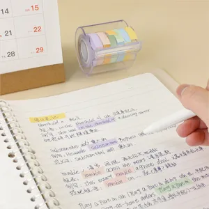 Ruban adhésif mémo pastel créatif en rouleau avec distributeur pour notes colorées plan