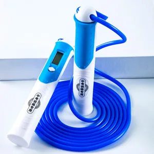Elektronisches Springseil mit LCD-Display, digitaler Zähler Fitness Seil für Training Blau.