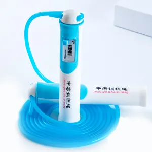 Corda per saltare con contatore meccanico per studenti, PVC blu cuscinetto rapido.