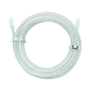 Replacement jump rope steel cable 4mm coated wire with protective caps for training fitness