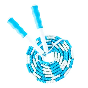Children beaded jump rope adjustable segment skip rope for school sports and fitness training
