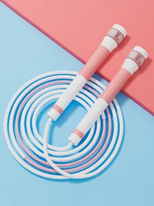 Children speed jump rope with non-slip handles and tangle-free design for students training.