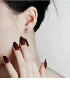 Minimalistische S999 Sterling Silber Kugel Ohrstecker, kleines rundes Design für jeden Tag.