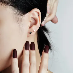 S999 Sterlingsilber Rundperle Ohrstecker Für Herren Damen Minimalistische Winzige Kugel Ohrlochstechen Schmuck Gold Roségold Silber Ohrstecker