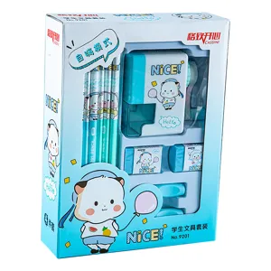 Set regalo cancelleria per studenti 17 pezzi ritorno a scuola matita gomma temperino