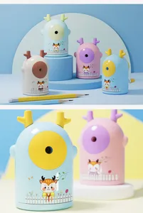 Süßer Cartoon Hirsch Hand Anspitzer für Kinder, kreative Schreibtisch Schreibwaren.