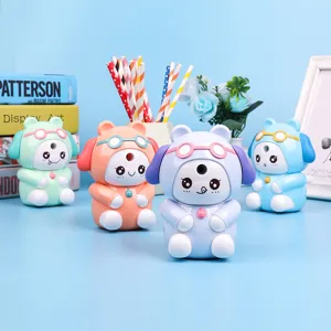 Cute cartoon dog manual pencil sharpener, lovely student stationery for school and office use.