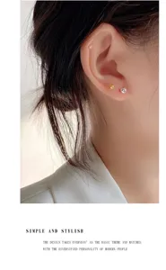 Einfache s999 Sterlingsilber glatte Kugel Ohrstecker Unisex minimalistischer Alltagsschmuck.