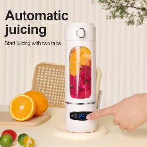 Tazza frullatore elettrico portatile con display digitale, mixer USB per succo di frutta fresco.
