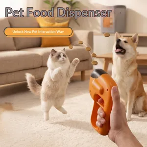 Lanciatore di Snack per Animali Domestici Giocattolo di Addestramento Interattivo Distributore Portatile Puzzle per Gatti e Cani