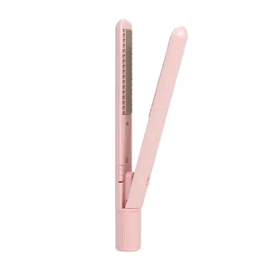 Mini Hair Straightener And Curler Portable USB Powered Ceramic Coating Hair Styling Tool For Women Daily Use