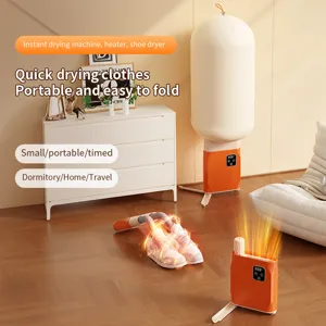 Portable mini clothes dryer machine electric portable warm air shoe dryer for home travel dormitory