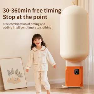 Portable mini folding clothes dryer with smart timing for home and travel use easily.