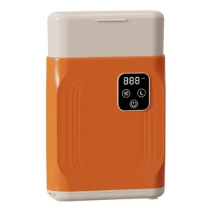 Portable mini folding clothes dryer for home use, compact fabric warmer and drying machine.