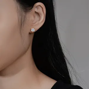 925 Sterling Silber Drachenkralle Zirkonia Ohrstecker Für Herren Damen Rund Geometrisch Punk Stil Ohrschmuck Kleine Runde Diamant Ohrringe