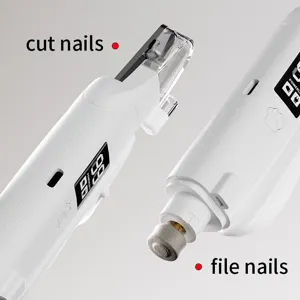 2-in-1 electric pet nail clipper and grinder with LED display for cats and dogs grooming tool
