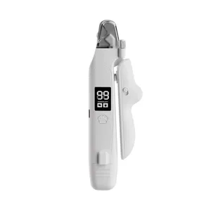 Electric Pet Nail Clipper and Grinder Featuring Digital LED Display White Main View