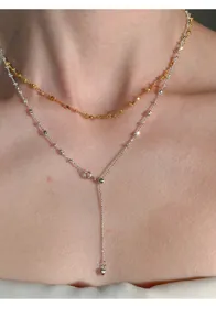 Dubbellaagse fijne S925 zilveren ketting met verstelbaar schuifmechanisme chic.