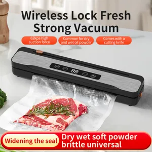 Macchina Sigillatrice Sottovuoto Ricaricabile USB Portatile da Cucina Sigillatore per Alimenti con Taglierina e Sacchetti Sottovuoto