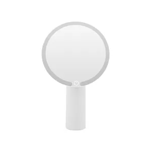 Espejo de Maquillaje LED de Escritorio Espejo Cosmético Redondo Con Luces Control Táctil Regulable Espejo Iluminado Para Dormitorio