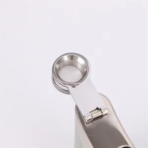 Stainless steel hip flask cap detail view, portable flask top design for outdoor use.