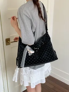 Summer polka dot shoulder crossbody bag large capacity fashion tote backpack for women commuting