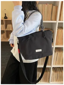 Casual large capacity tote bag 2026 new fashion handbag commuter lightweight shoulder crossbody bag