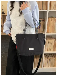 Casual large capacity tote bag 2026 new fashion handbag commuter lightweight minimalist shoulder bag