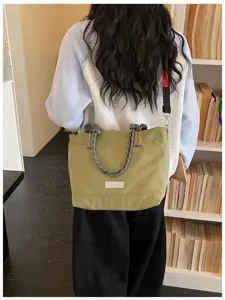 Casual large capacity tote bag fashion handbag lightweight minimalist shoulder crossbody bag