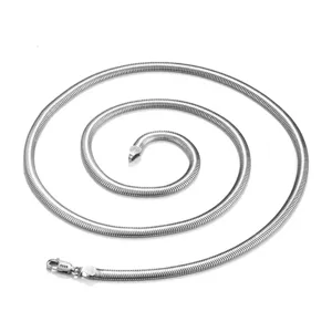 4mm Sterlingsilber Schlangenkette minimalistische Halskette fur Damen und Herren Schmuck